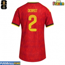 Belgien Zeno Debast #2 Heimtrikot Frauen WM 2026 Kurzarm
